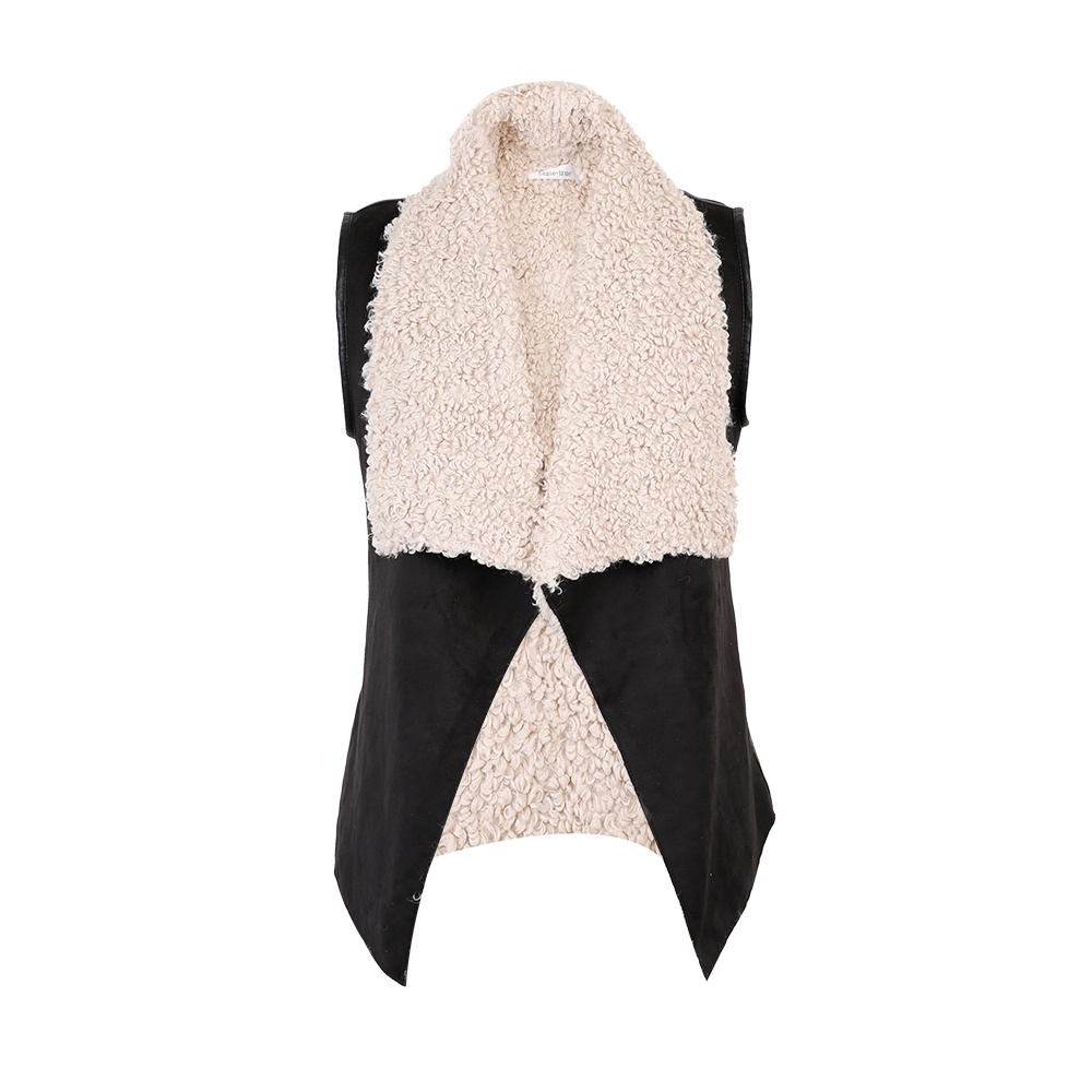 人造毛復(fù)合麂皮絨背心