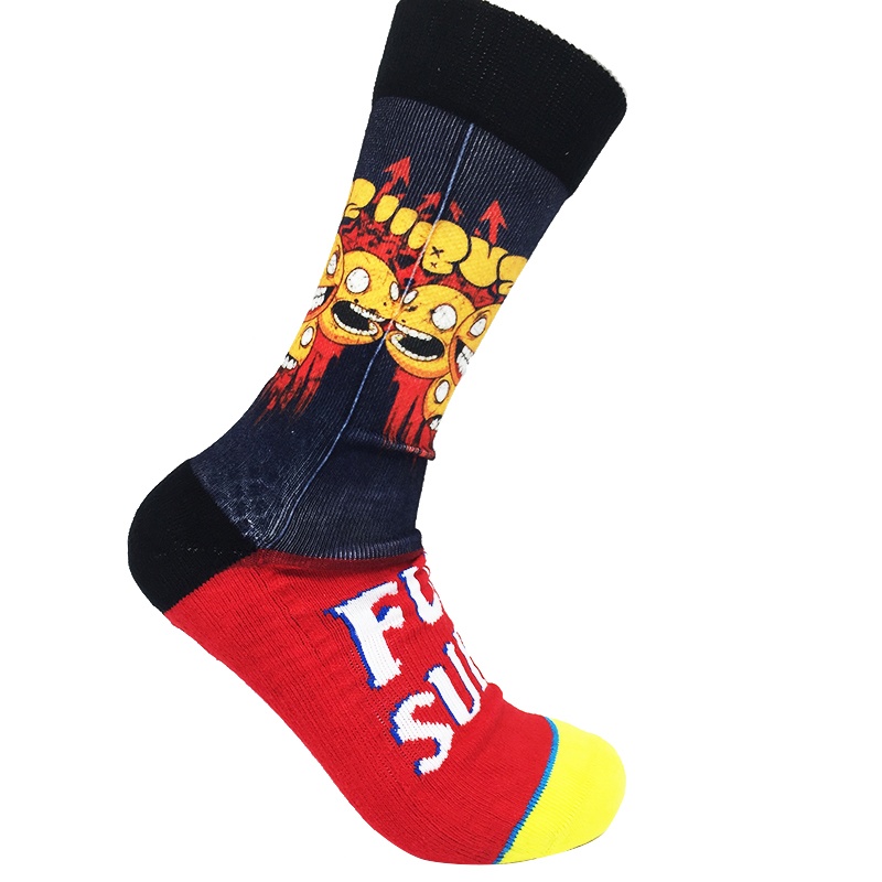 男式運(yùn)動(dòng)壓力襪印花襪中襪NF18077