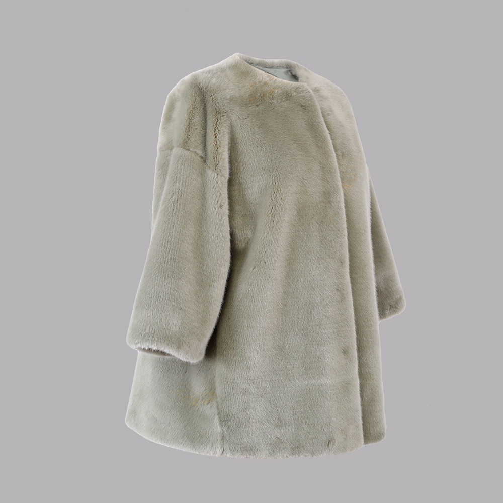 人造毛圓領(lǐng)上衣