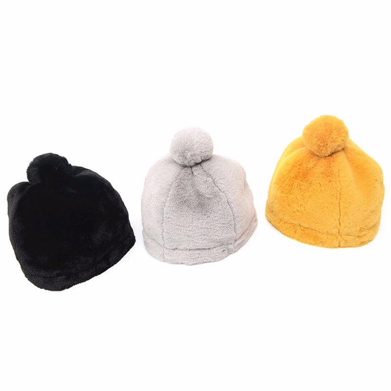 時(shí)尚保暖日常男女仿兔毛帽子